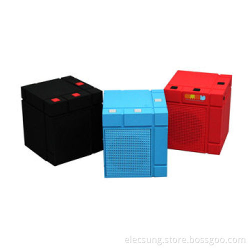 Mobile Phone Mini Speaker with Cubic Shape, FM Radio, Handsfree Function, Crystal Box on Option